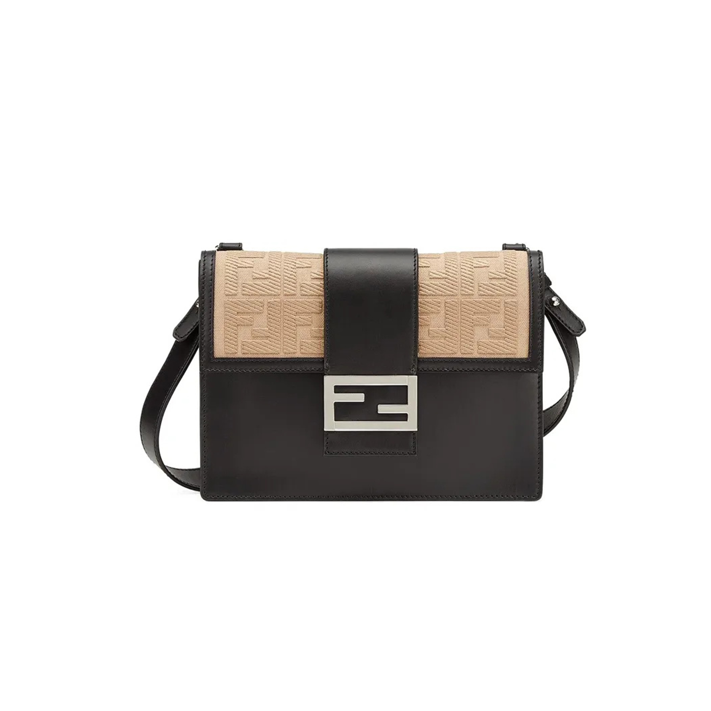 F**di zucca ff baguette black shoulder bag 7va524a9p6f1dzq (23*16*2cm)